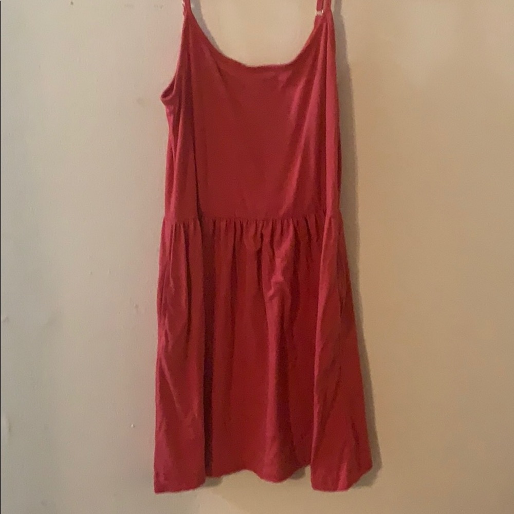 Red spaghetti strap dress